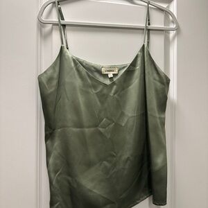 L'AGENCE Olive Silk Camisole